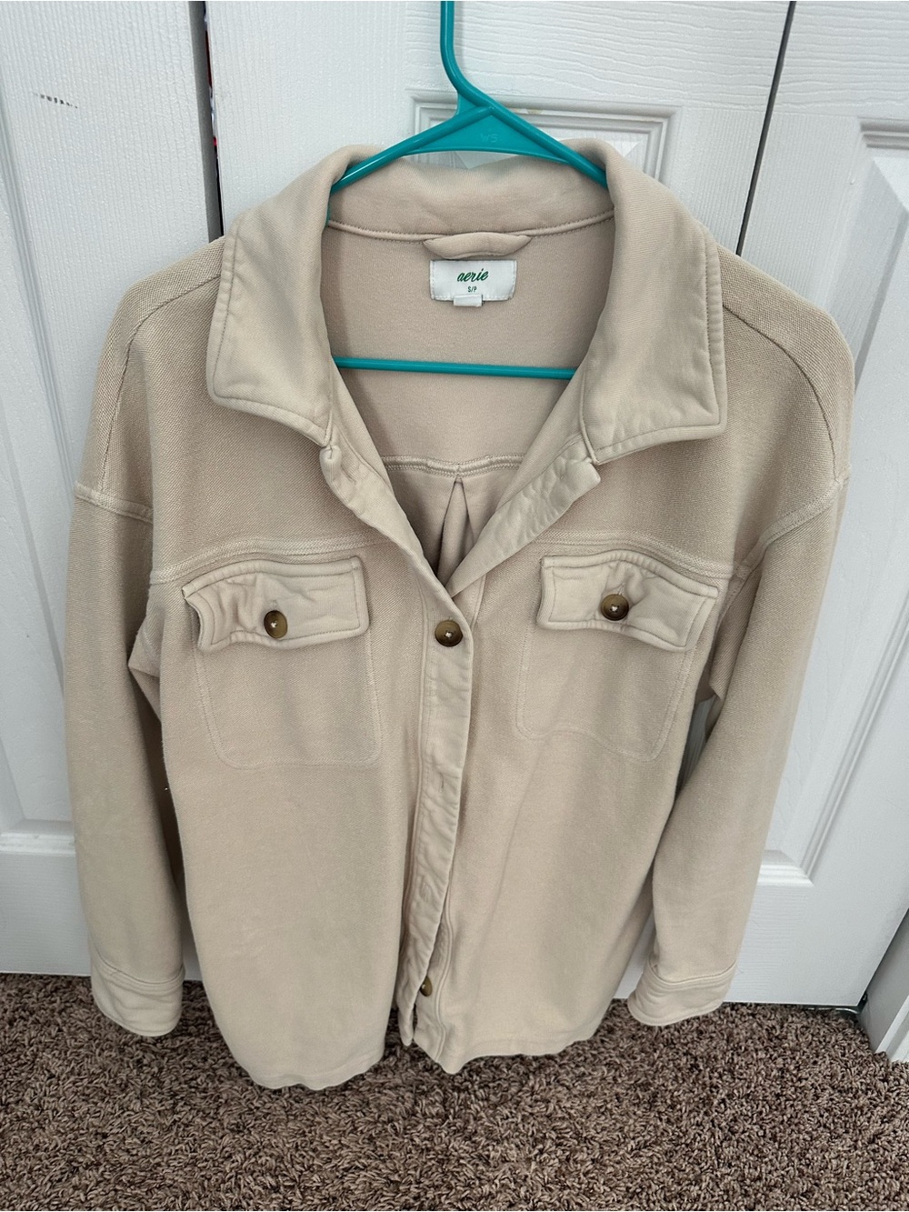 Aerie Oversized Beige Shacket